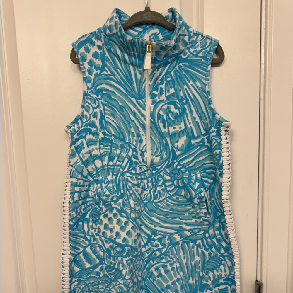 Lilly Pulitzer Girls Mini Sleeveless Skipper Shift Dress (Medium)